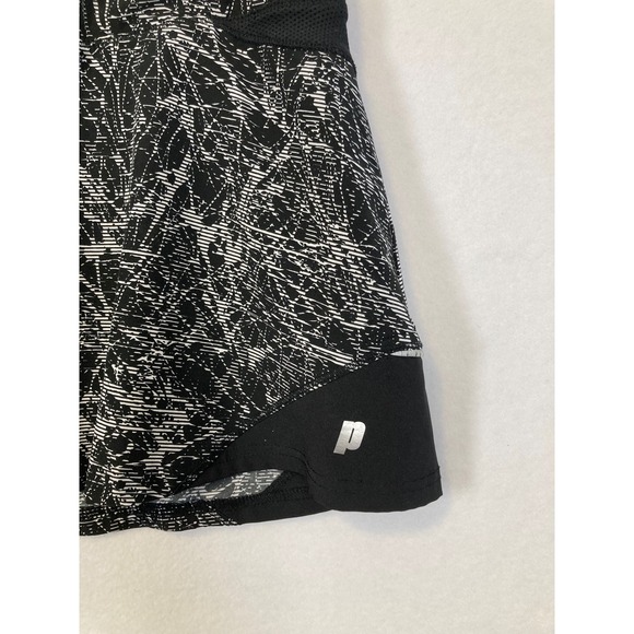 Prince Womens Black White Abstract Print Tennis Skort Size M Built-in Shorts - Picture 5 of 9